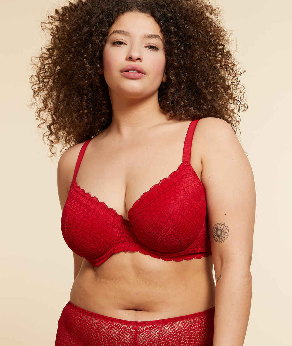 Soutien-gorge n°4 - coques fines rouge.