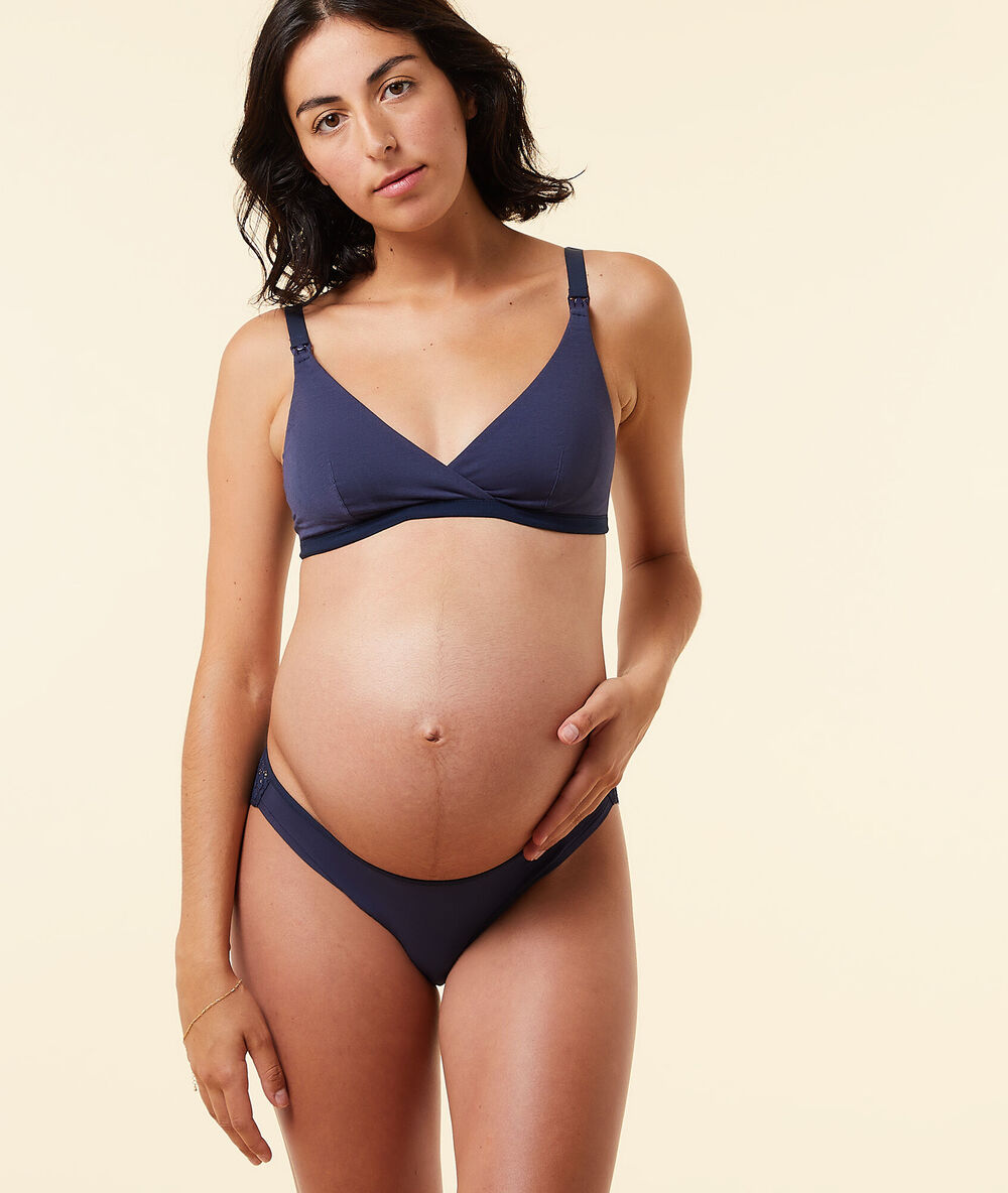 Brassière en coton biologique marine.
