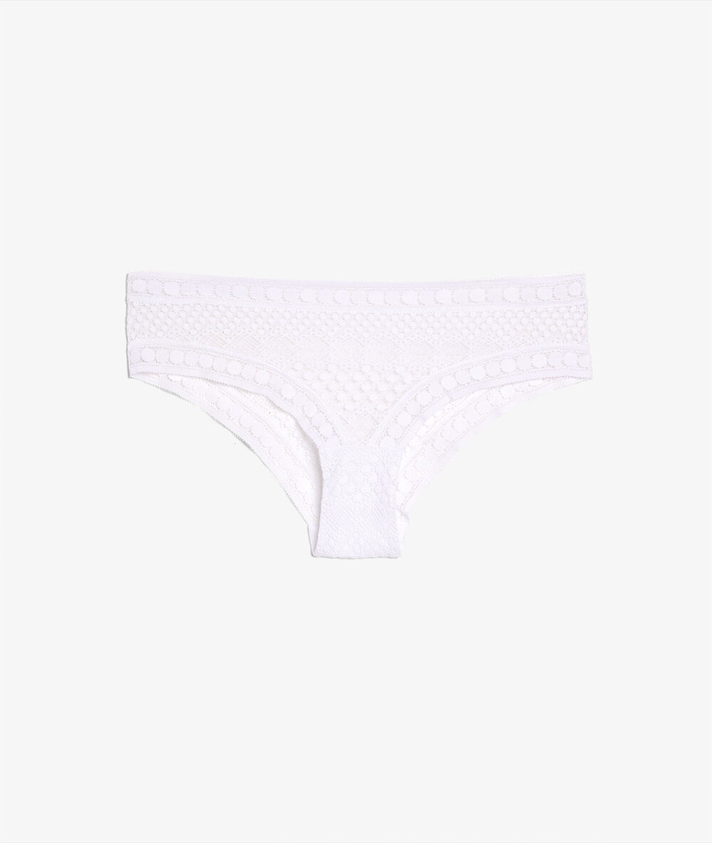 Hipster en dentelle blanc.