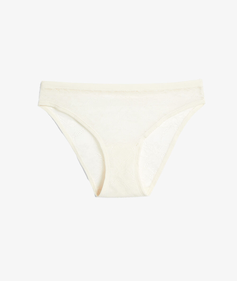 Slip en dentelle ecru.