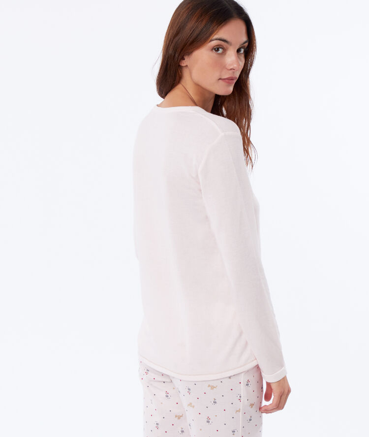 T-shirt avec détails en 3d rose.