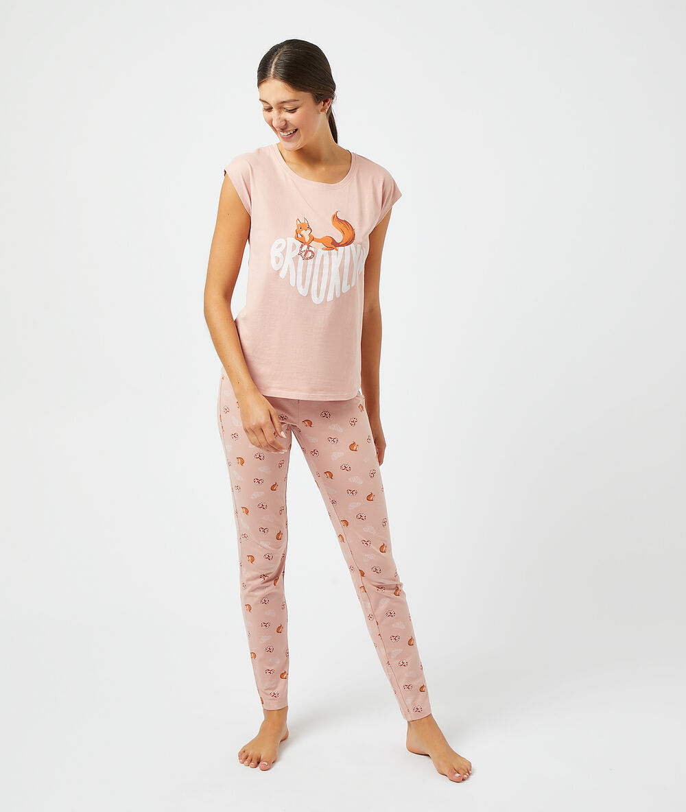 T-shirt "brooklyn" rose.