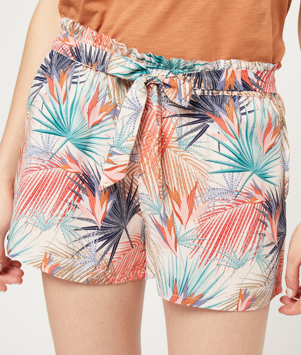 Short imprimé ecru.