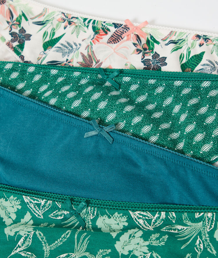 Lot de 4 culottes vert.