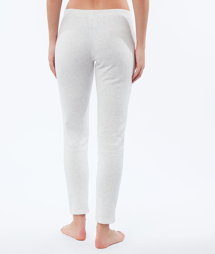 Pantalon leggings ecru chine.