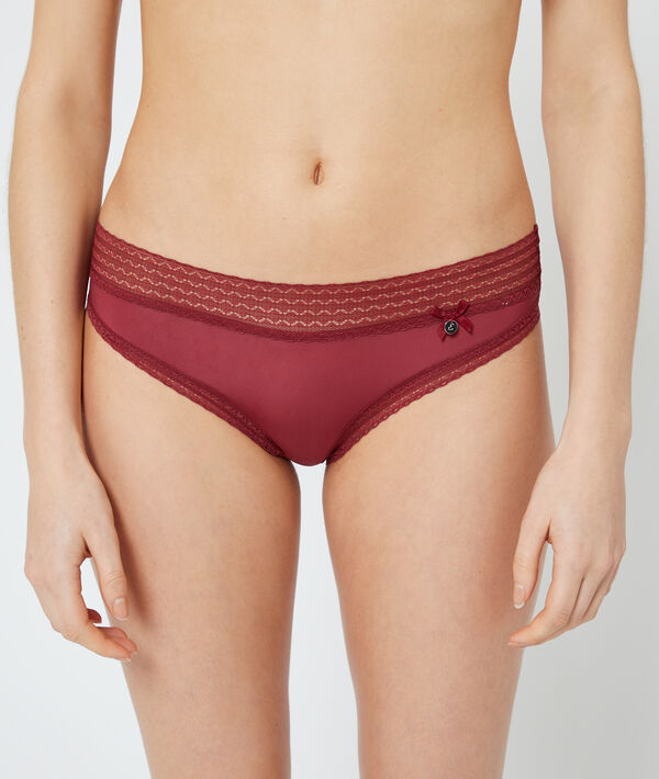 Hipster en microfibre, bords dentelle Hipster en microfibre, bords dentelle