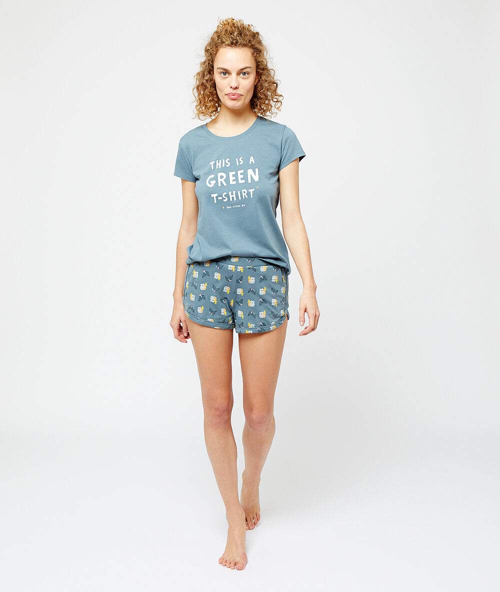 Short imprimé koalas bleu.