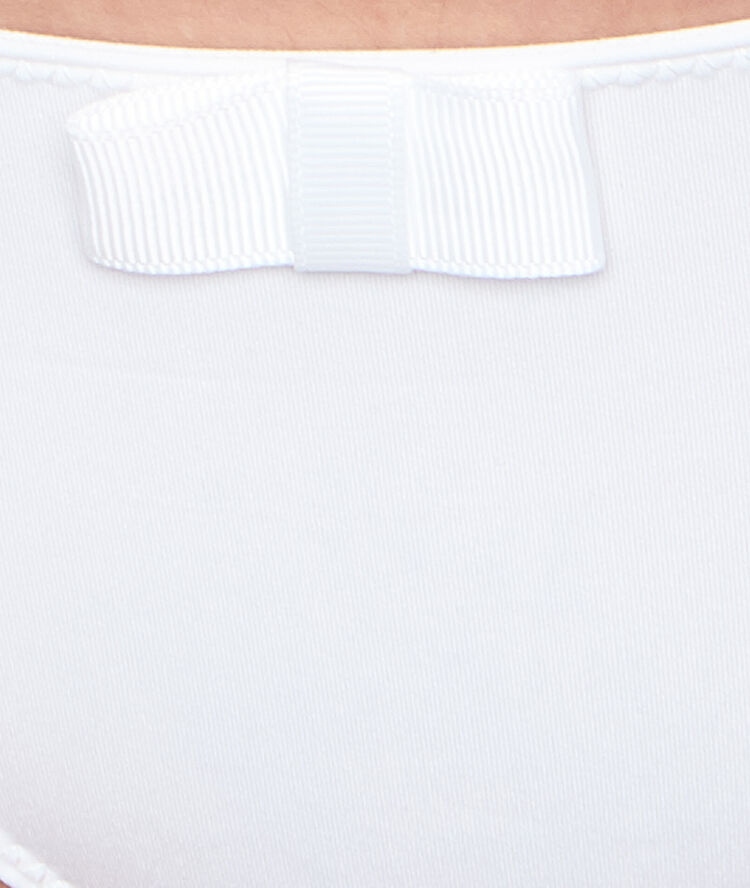 Culotte dentelle et microfibre ecru.