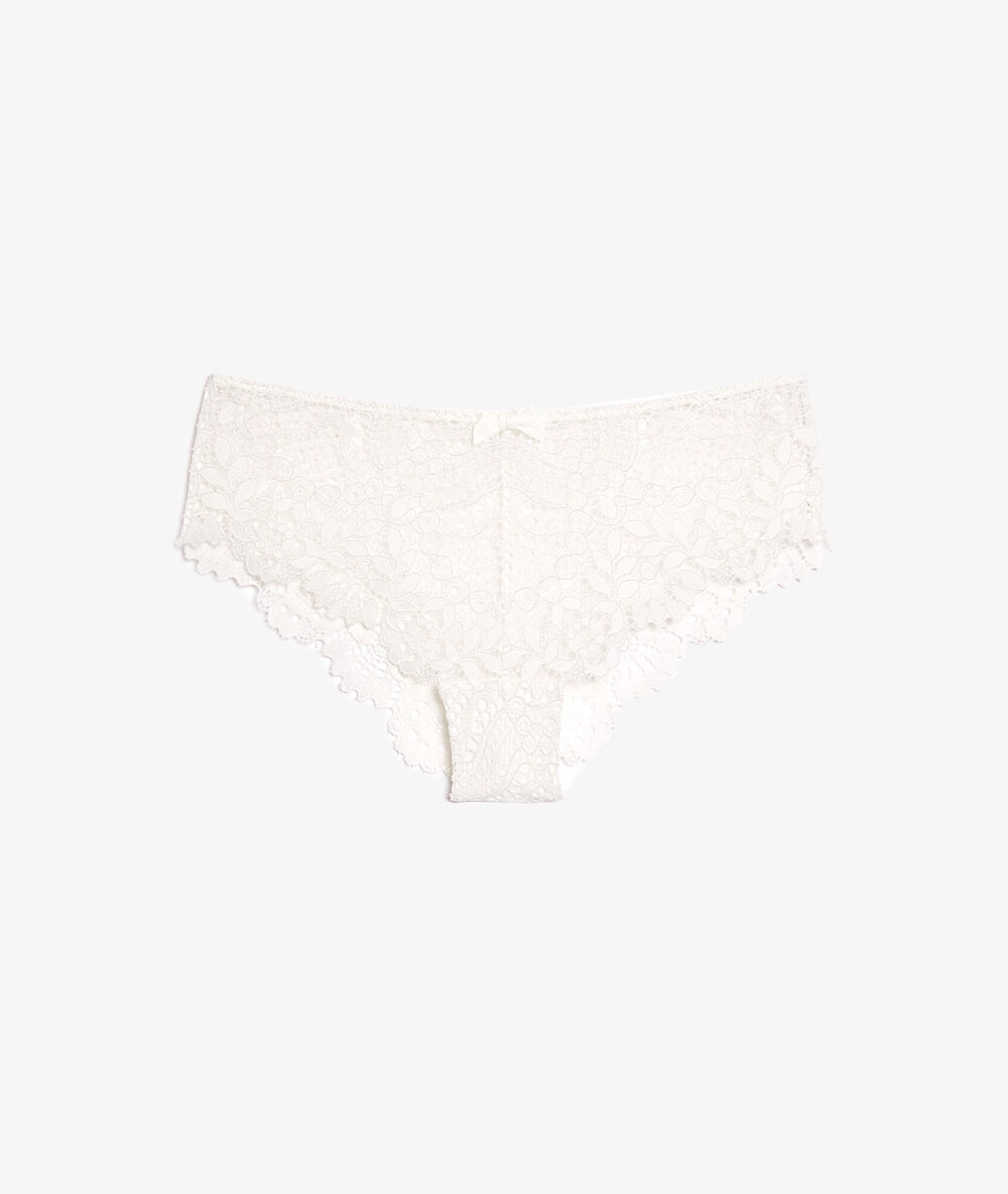 Shorty en dentelle perle.