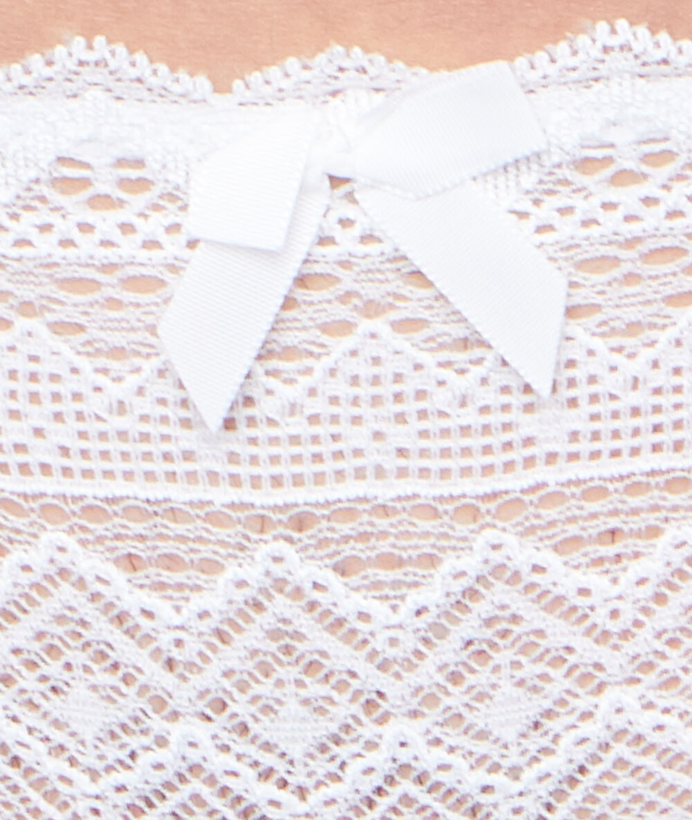 Culotte tout dentelle blanc.
