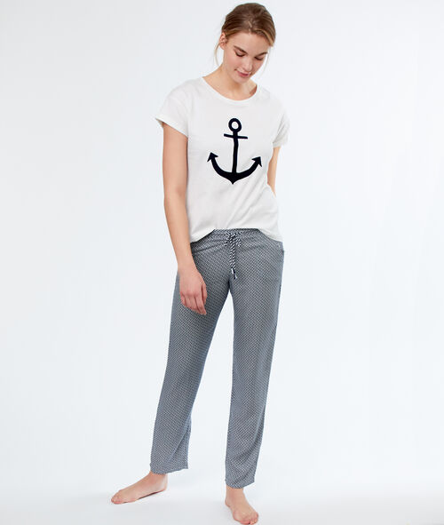 Pantalon micro imprimé Pantalon micro imprimé