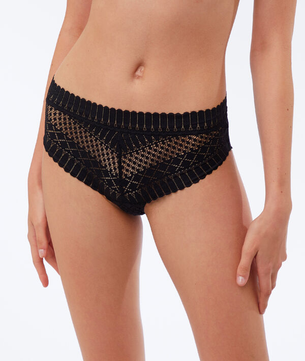 Shorty en dentelle taille haute Shorty en dentelle taille haute
