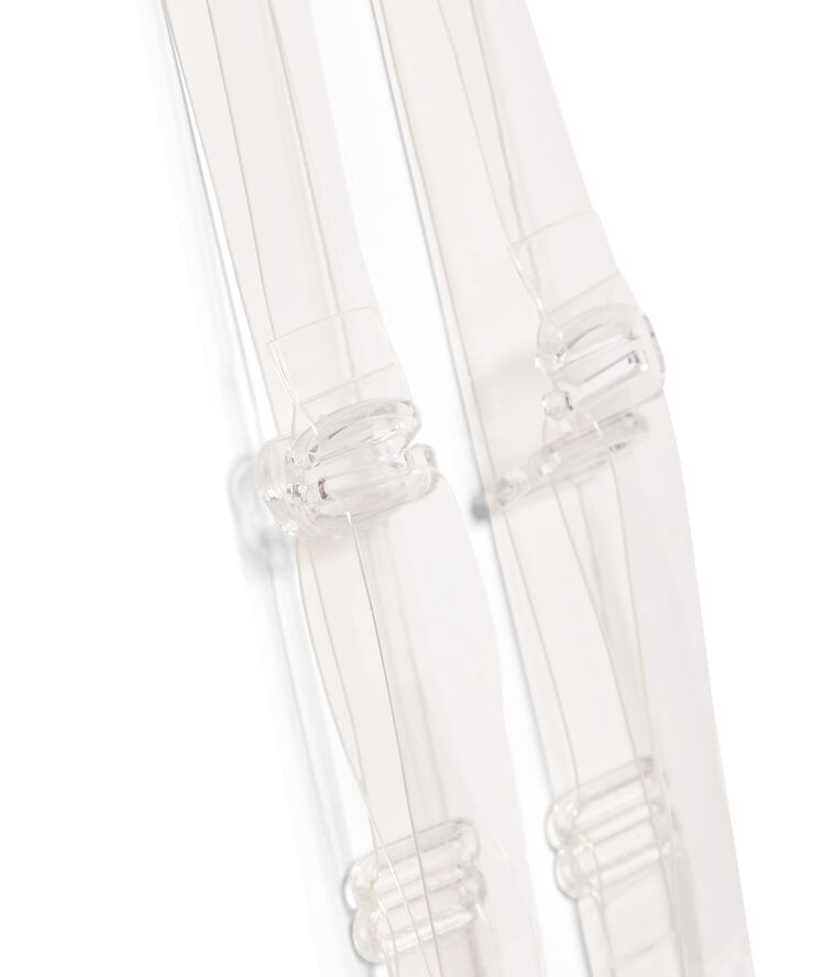 Bretelles amovibles transparentes pour bonnet d transparent.