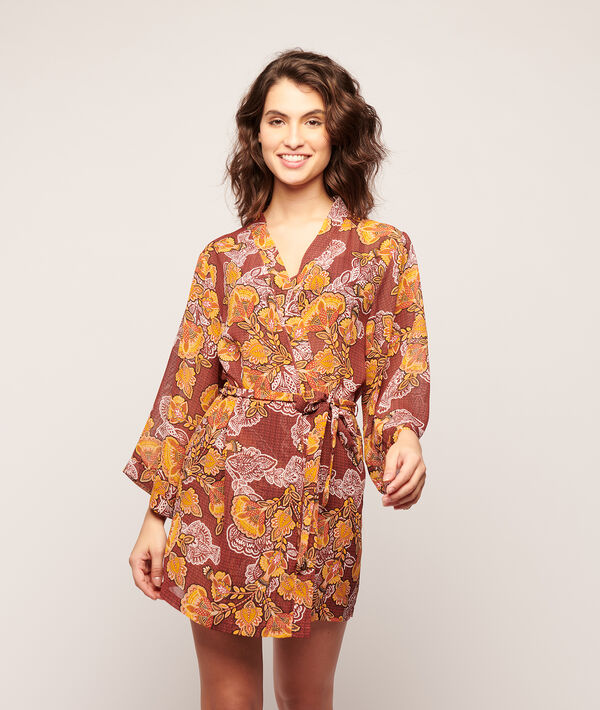 Kimono imprimé fleuri Kimono imprimé fleuri;${refinementColor}