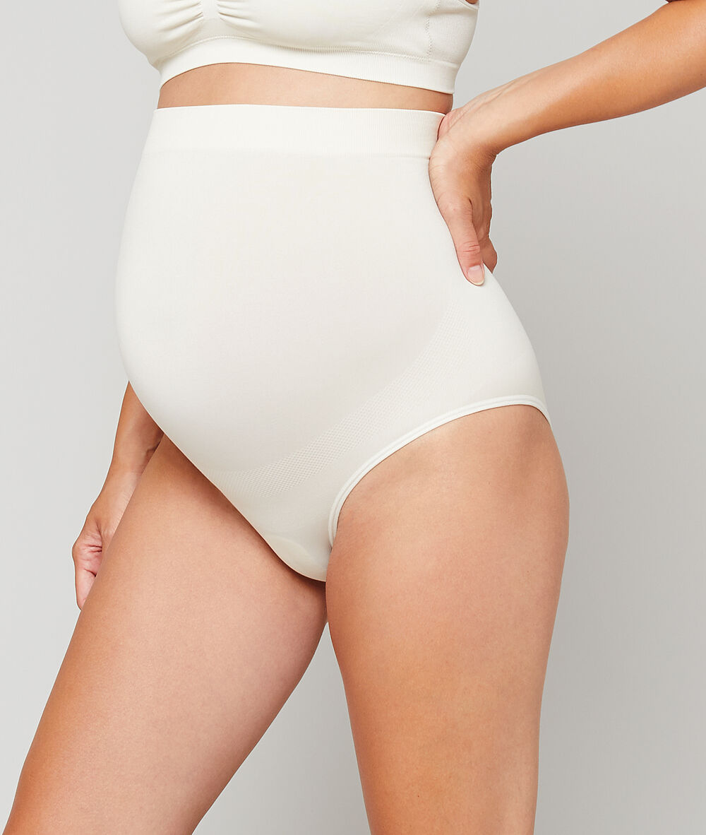 Culotte taille haute seamless beige.