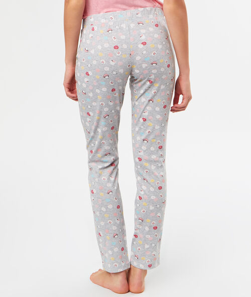 Pantalon imprimé gris.