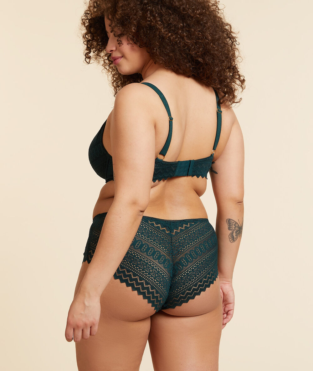 Soutien-gorge n°5 - coques fines vert sapin.