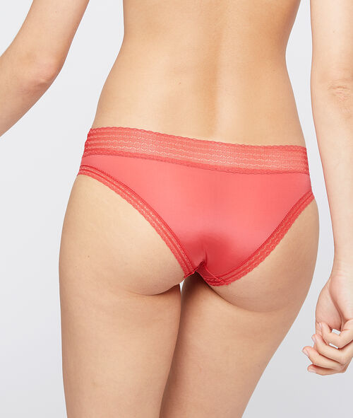 Hipster en microfibre, bords dentelle Hipster en microfibre, bords dentelle