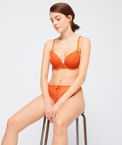 Soutien-gorge n°1 - push-up abricot.