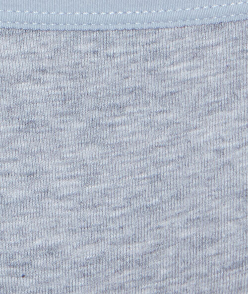 Shorty en coton gris.