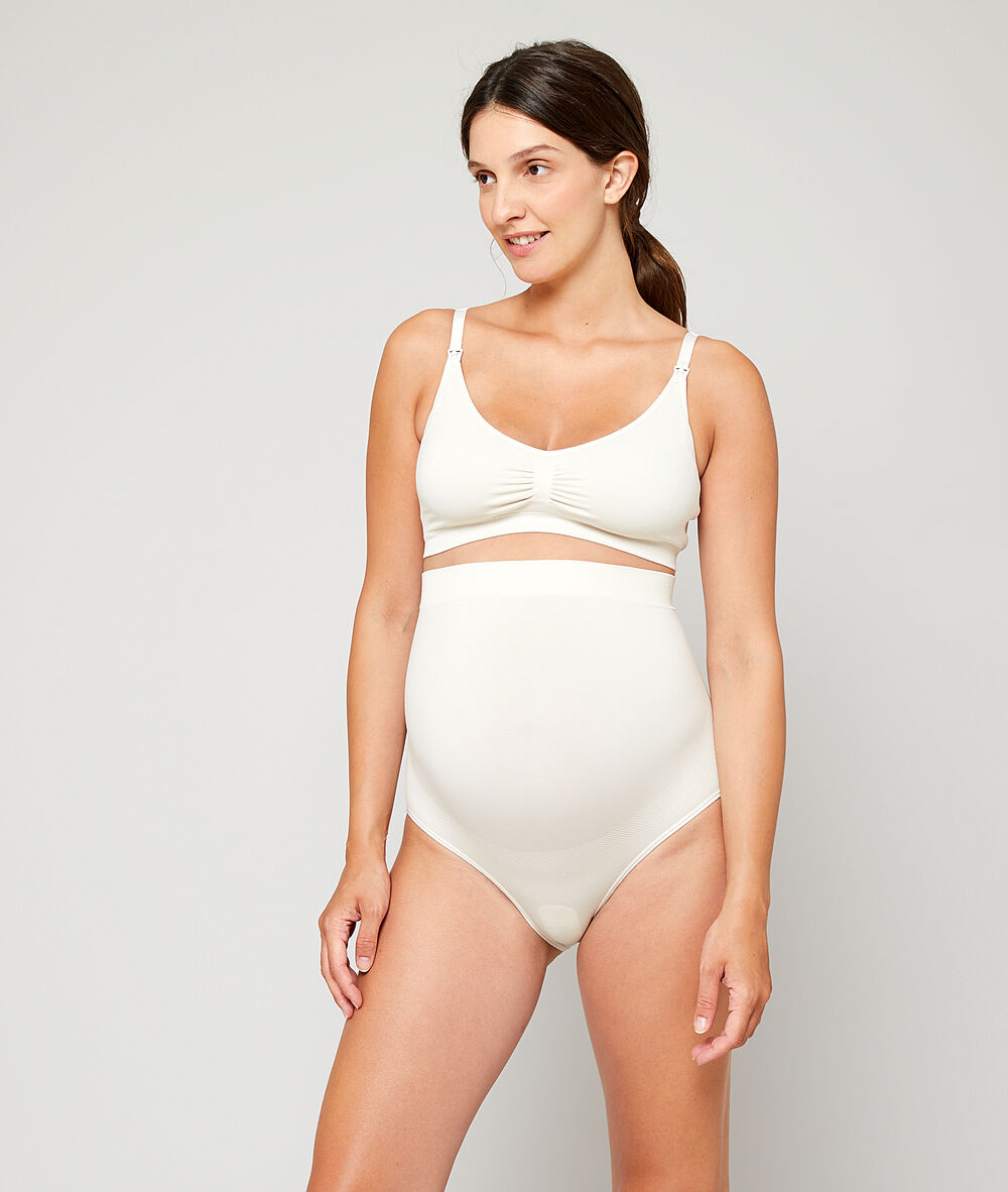 Culotte taille haute seamless beige.