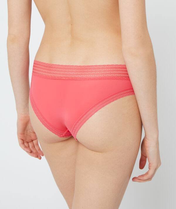 Hipster en microfibre, bords dentelle Hipster en microfibre, bords dentelle;${refinementColor}
