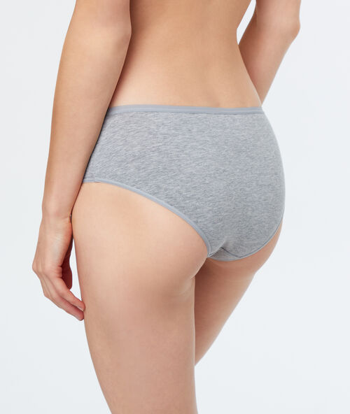 Shorty en coton gris.
