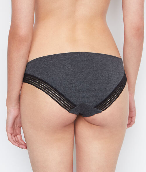 Culotte en coton anthracite.