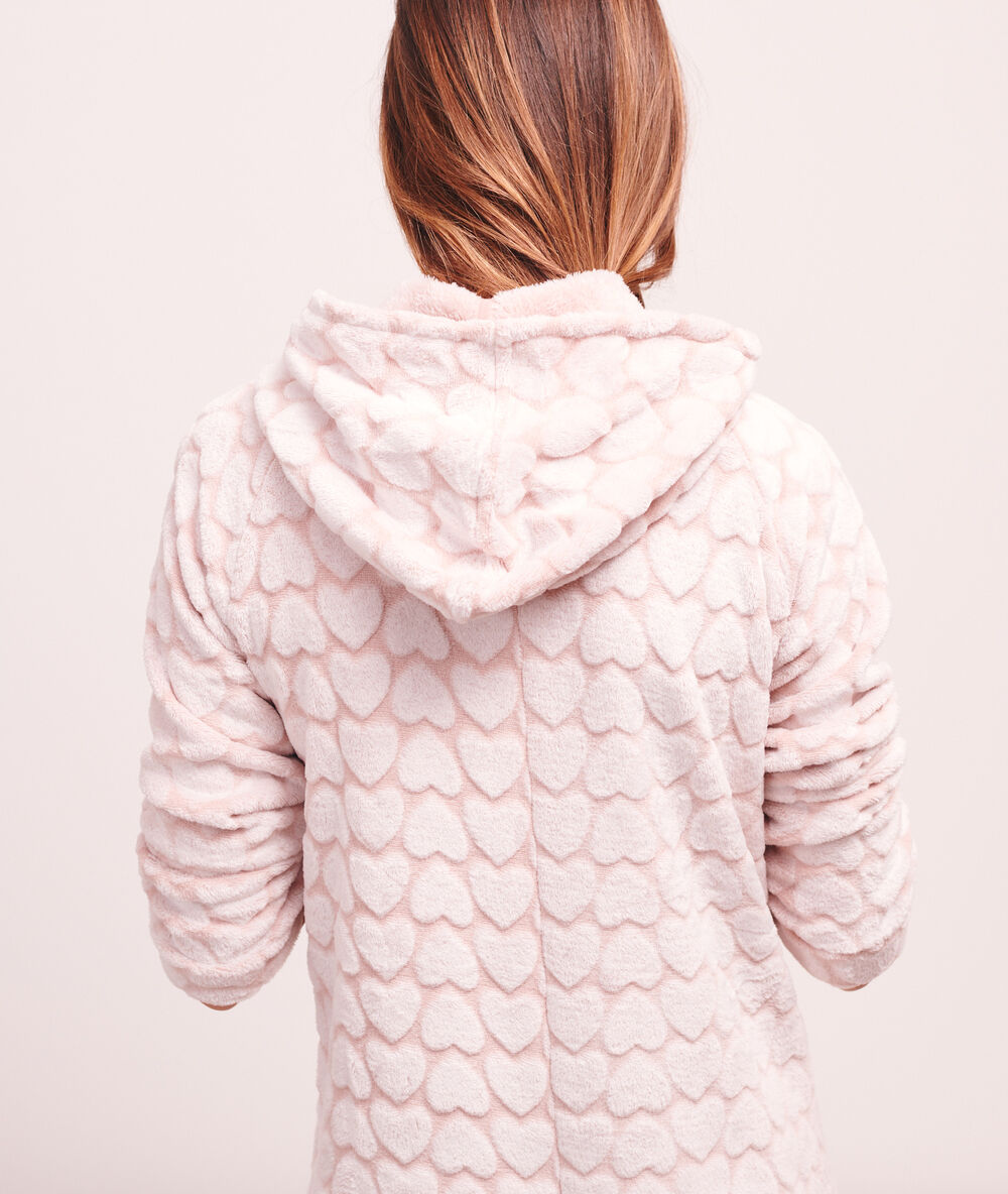 Combinaison pilou pilou coeurs rose.