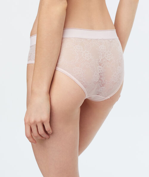 Shorty bi-matière blush.