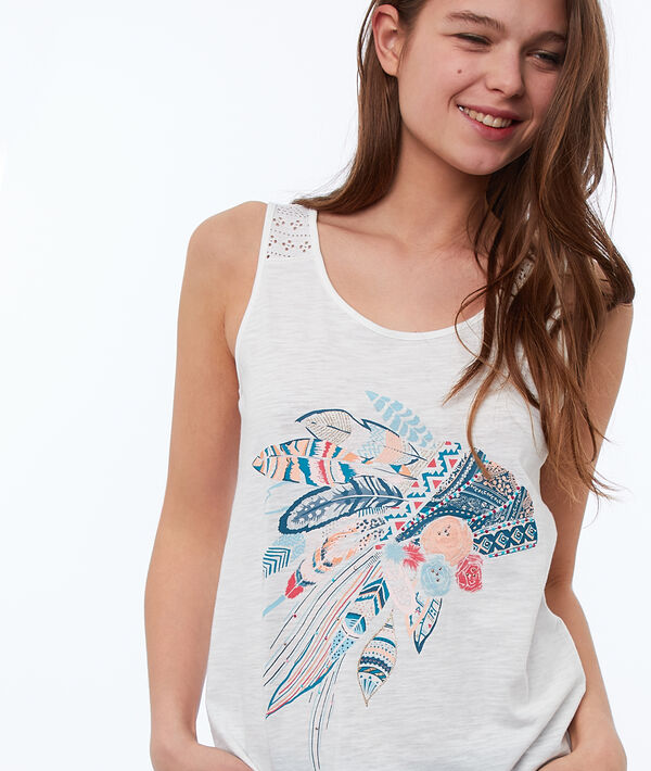 Top imprimé coiffe indienne Top imprimé coiffe indienne;${refinementColor}