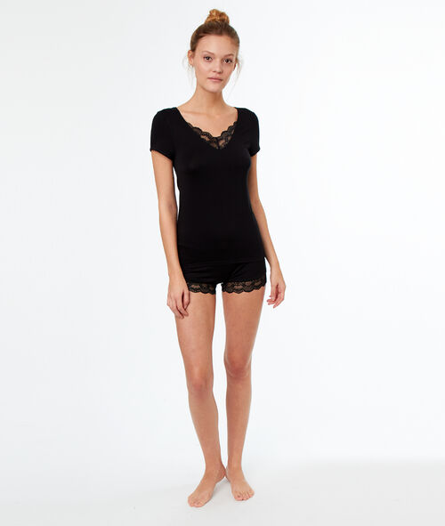 T-shirt décolleté dentelle T-shirt décolleté dentelle