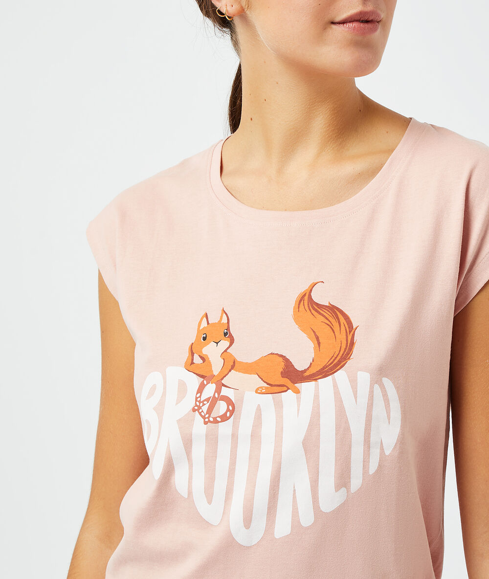 T-shirt "brooklyn" rose.