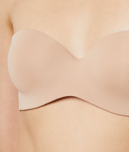 Bandeau push-up - bonnet a/b beige/ peau.