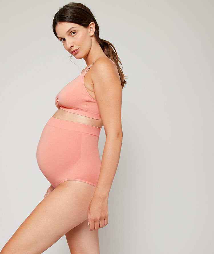 Culotte taille haute seamless rose.