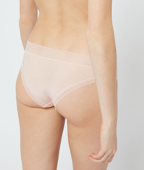 Hipster en microfibre, bords dentelle Hipster en microfibre, bords dentelle