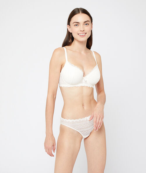 Soutien-gorge n°4 - ampliforme light en dentelle ecru.