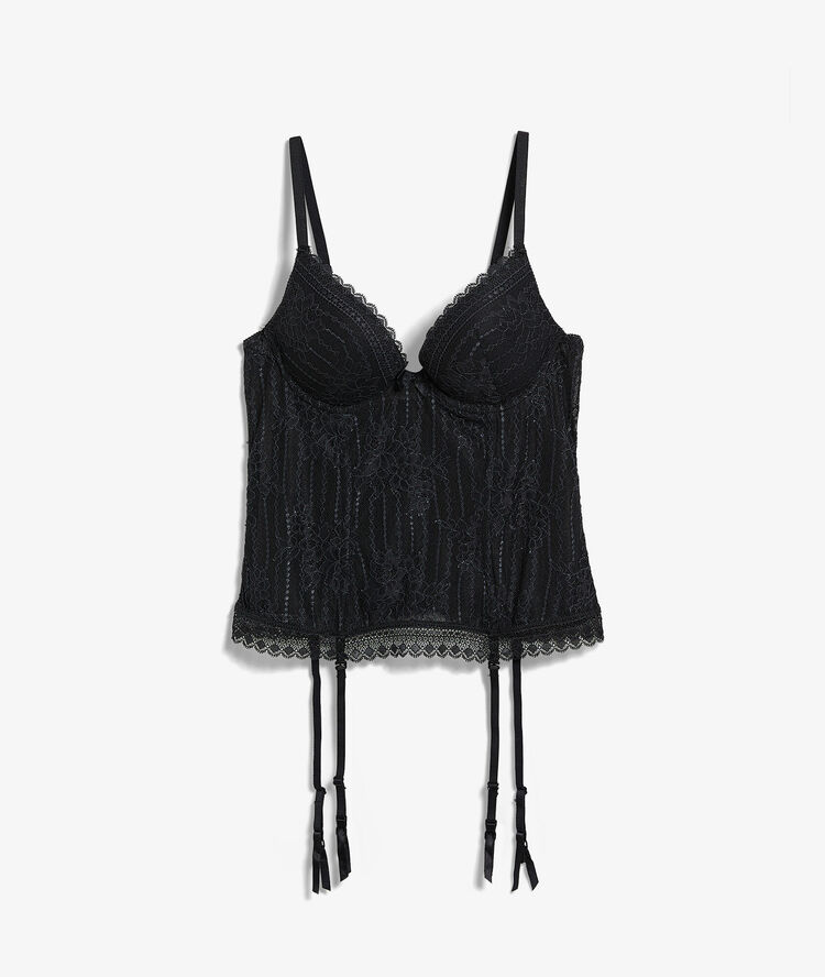 Guêpière dentelle noir.