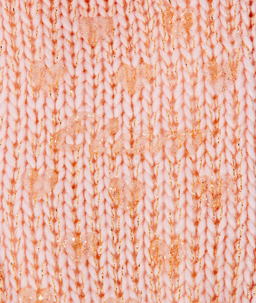 Chaussettes homewear à fils métallisés rose.