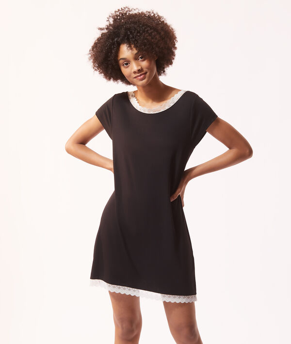 Chemise de nuit bas dentelle Chemise de nuit bas dentelle;${refinementColor}
