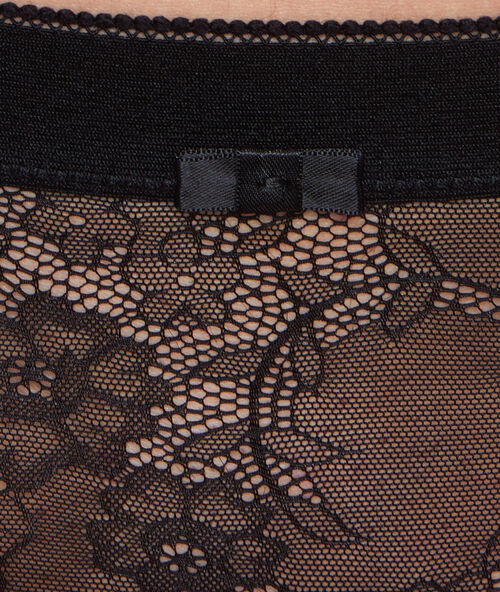 Culotte bi-matière noir.