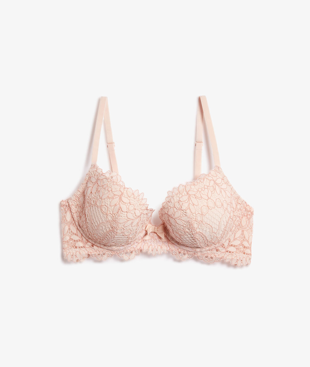 Soutien-gorge n°5 - coques fines rose poudre.