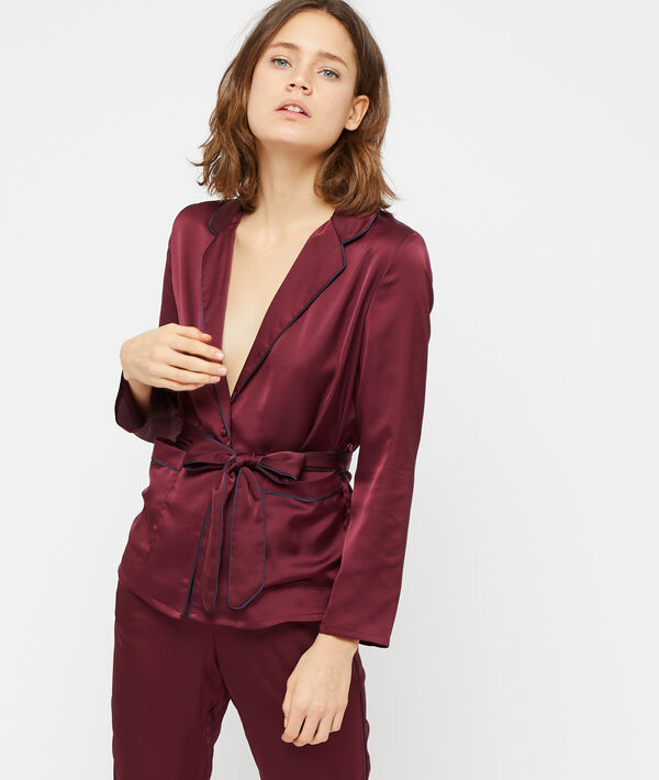 Chemise de pyjama satinée Chemise de pyjama satinée;${refinementColor}