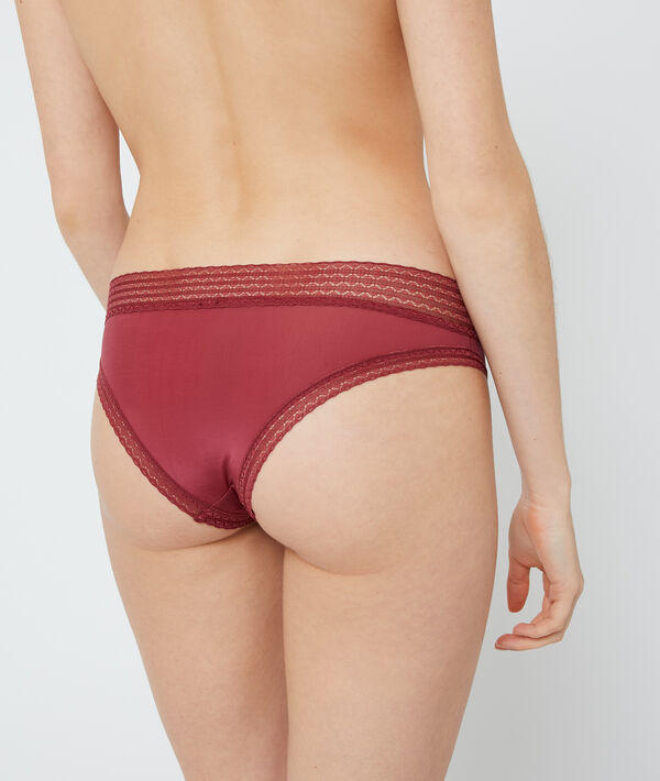 Hipster en microfibre, bords dentelle Hipster en microfibre, bords dentelle