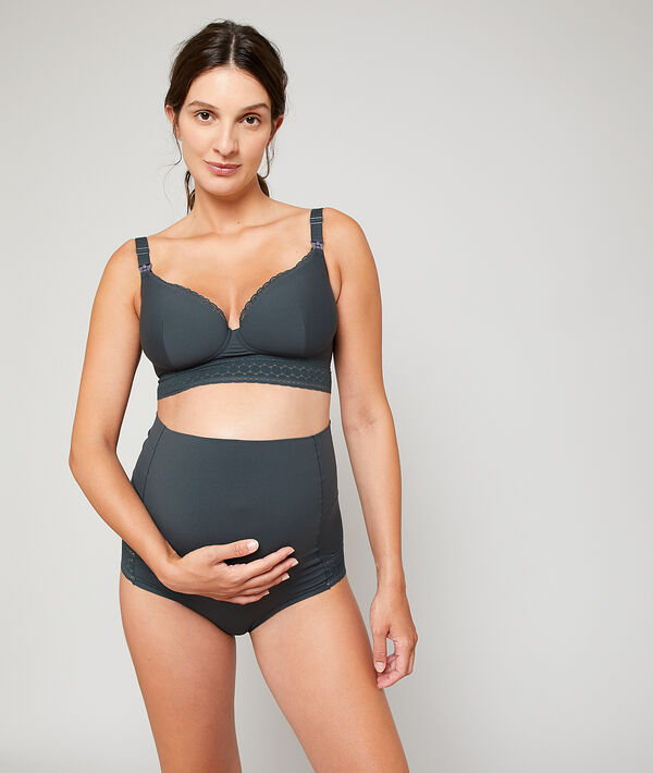 Culotte taille haute, ceinture rabattable Culotte taille haute, ceinture rabattable;${refinementColor}