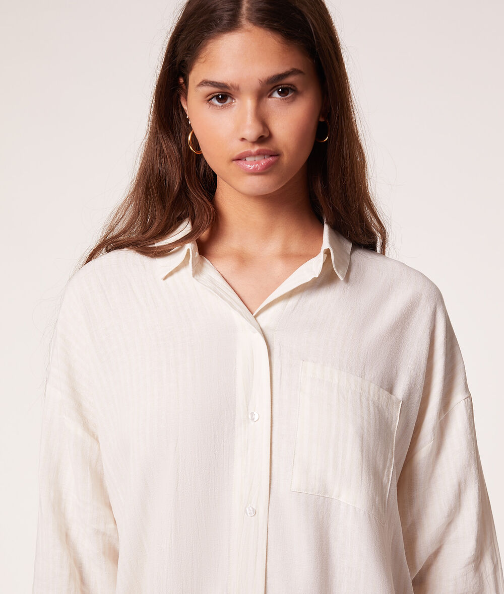 Chemise de nuit en lin m?�lang?� - MILEY - LIN - ETAM