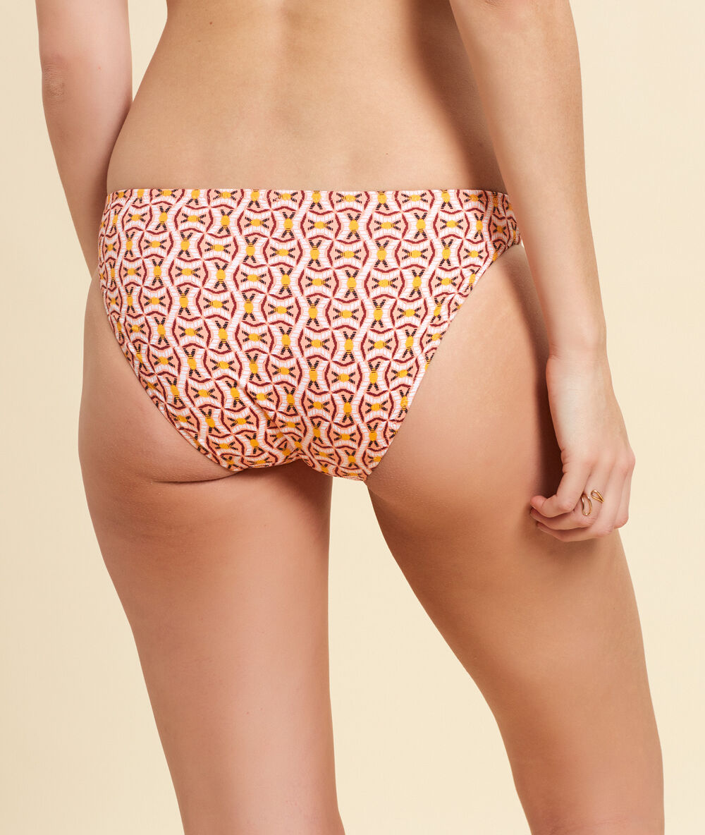 Bas de bikini simple multicolore.