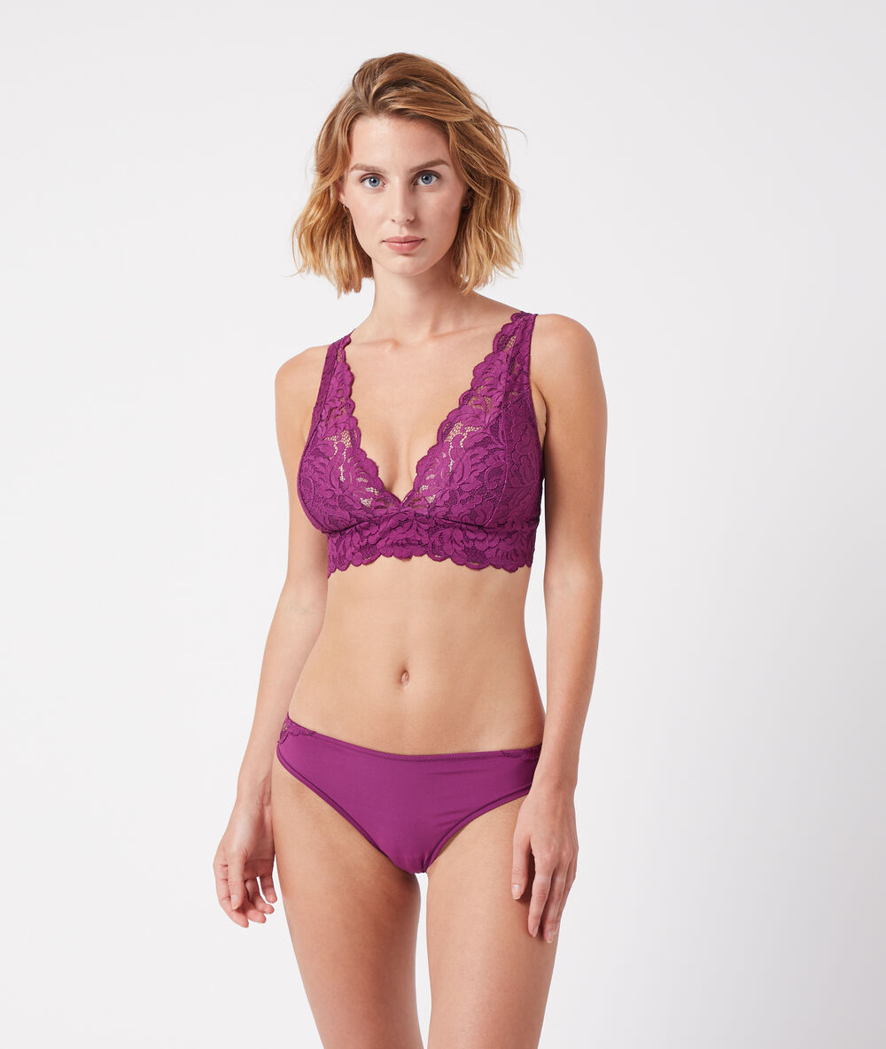 Slip avec dentelle orchidee.