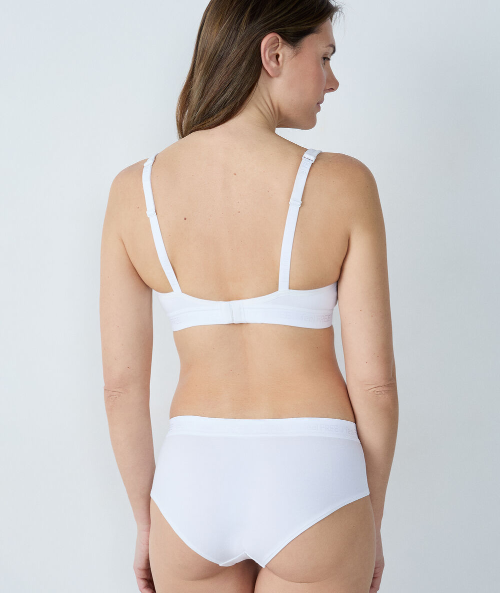 Triangle post-mastectomie sans armatures blanc.