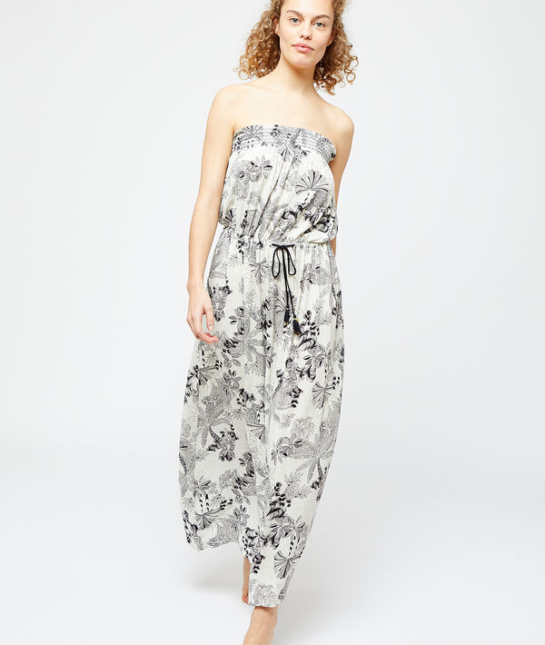 Nuisette bustier longue imprimé fleuri Nuisette bustier longue imprimé fleuri;${refinementColor}